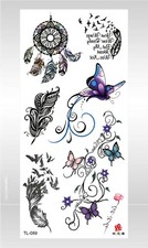 wholesale dream catcher feather butterfly temporary tattoo