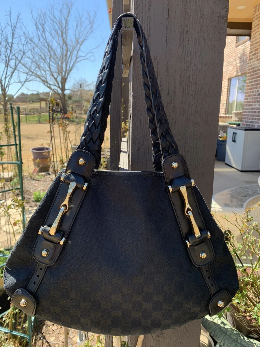 black monogram gucci bag