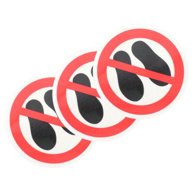 3 Pcs Adhesive Stickers Do Not Step on Workplace Safety Signs Air Conditioner