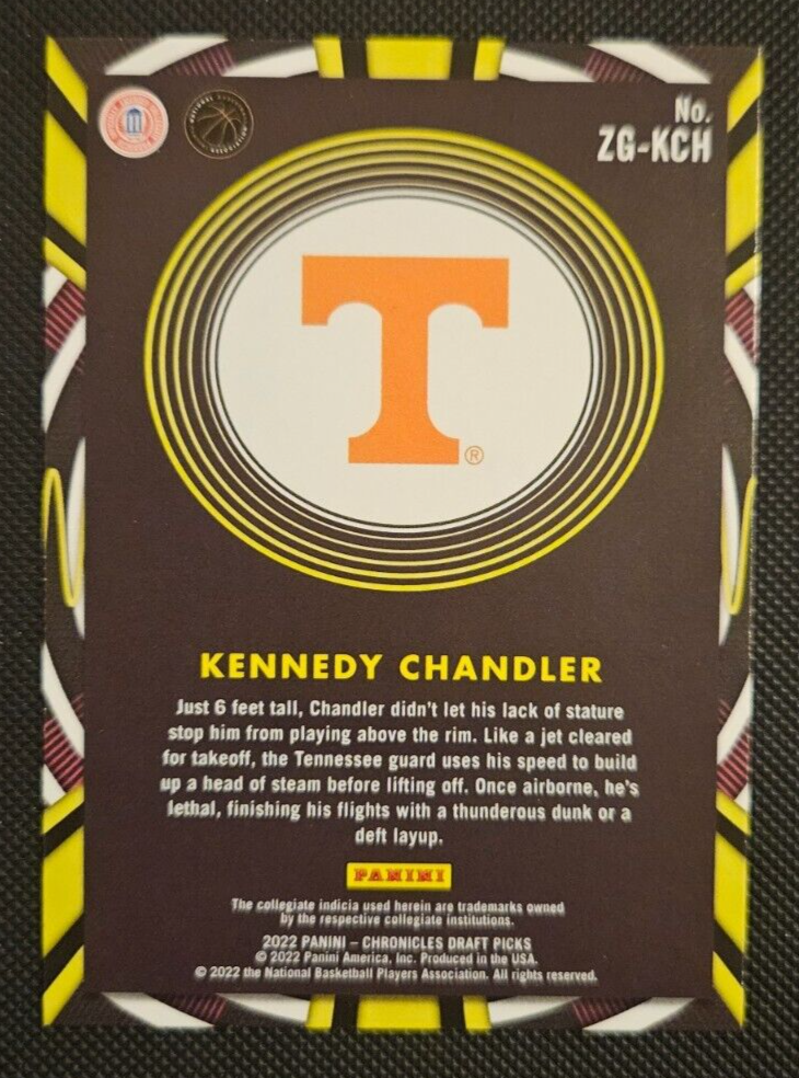 2022 Panini Gamma Rays #ZG-KCH Kennedy Chandler RC! Tennessee