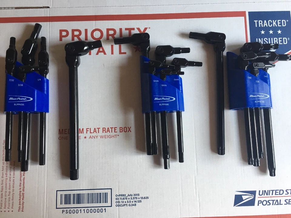 Blue Point Metric, SAE And Torx Pivot Head Wrench Sets. 3 Sets - Image 3 of 4
