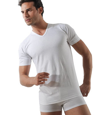 ROSSOPORPORA 6 Magliette Intime Uomo Cotone 100% Modello Collo a V O  GIROCOLLO | eBay