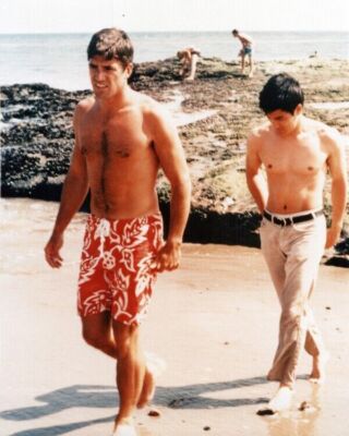 The Green Hornet stars Van Williams & Bruce Lee 1966 on the beach 24x36 poster