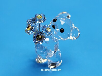 Swarovski Characters Kris Bear Forget-Me-Not Flowers Crystal