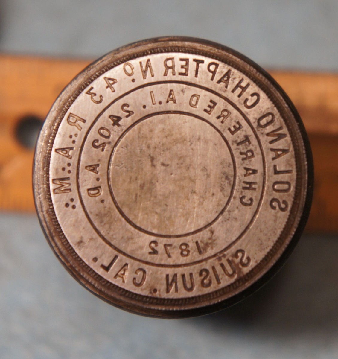 Antique SUISUN CA Solano Chapter 43 RAM MASONIC PENNY Stamping Die TP372 |  eBay