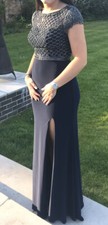 Sherri Hill Stunning 2 piece beaded navy prom dress Size 10