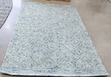 BLUE 5' X 8' Back Stain Rug, Reduced Price 1172749665 IKT704M-5