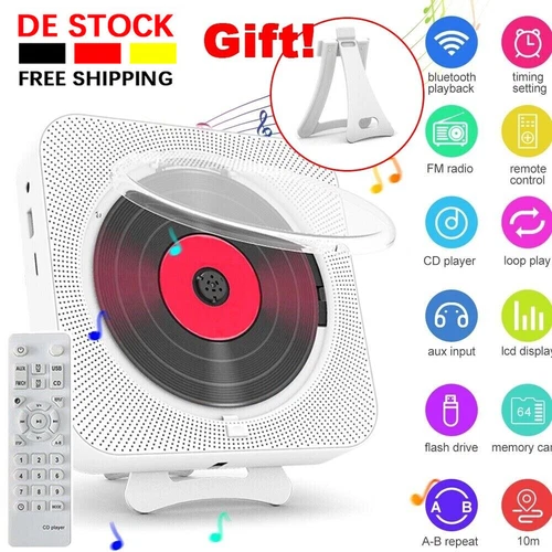Tragbarer CD-Player FM Radio Stereoanlage Boombox Bluetooth Musik-Player - Bild 13 von 18