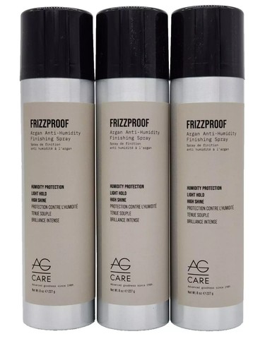 AG Care Frizzproof Argan Anti-Humidity Finishing Spray 8 oz - "Set of 3"