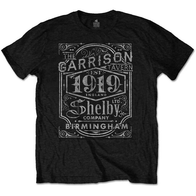 Peaky Blinders Official The Garrison Pub Mens Black T-Shirt Short Sleeve Gangs | eBay