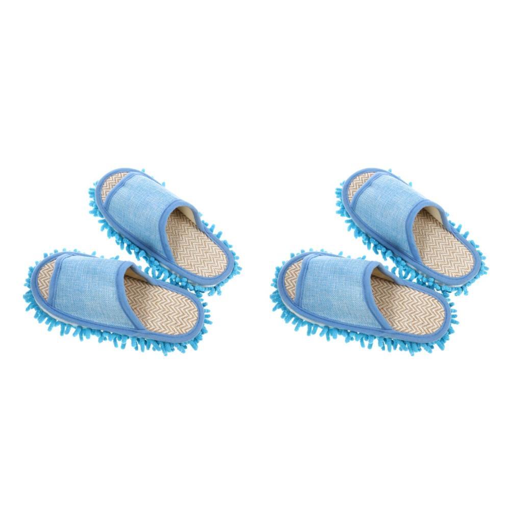 APL 1 paio pantofole spolverino da terra spazza pantofole piede mop pantofole