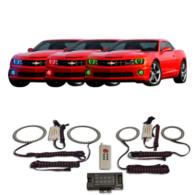 RGB Multi Color RF Headlight & Fog Light Halo kit for Chevrolet Camaro 10-13