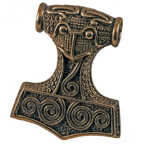 Schonenhammer Bronze Schmuck AnhäNger Wikinger Viking Thorhammer-image