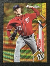2020 Topps Chrome #195 Patrick Corbin Gold Wave /50 Washington Nationals