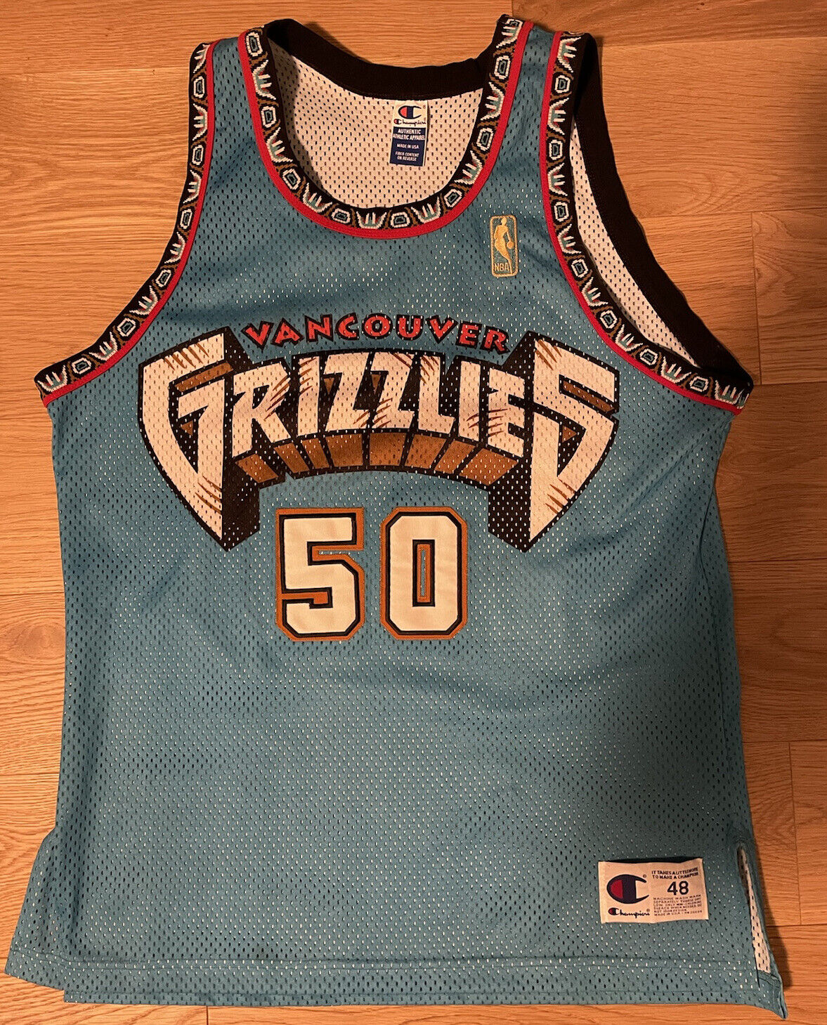 Vintage Vancouver Grizzlies draft Day Vintage Jersey 