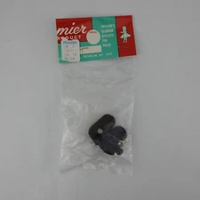 Vintage Doll Shoes Size 1 Black Velvet Premier Toyland Glamour NOS New in Packag