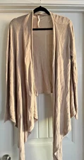 CHILDRESS Hand Loomed Cotton Lagenlook Open Cardigan Womens Size 2