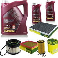 MANN-FILTER Inspektionspaket Mannol 7L Energy Combi Ll 5W-30 FüR Chrysler