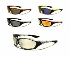 X Loop Sunglasses Mirror Sport Baseball Golf Running Wrap Plastic Frames For Men