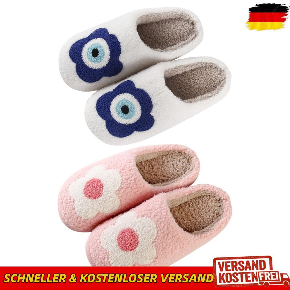 APL Pantofole con fiori in peluche punta chiusa ciabatte termiche a fiori per uomo donna