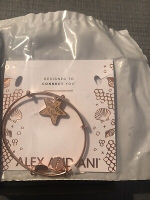 ALEX AND ANI★Wish Upon a Star Charm Bangle Shiny Rose Gold ALEX AND ANI