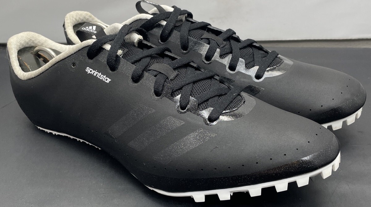 Adidas Sprintstar Track Shoes Black White B37502 Race Spikes  display picture 1
