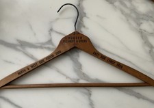 Vintage Hudson Cleaners  Dyers Wooden Hanger