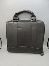  Vintage Franklin Covey Nappa Leather Planner With Handles Black 7 Ring