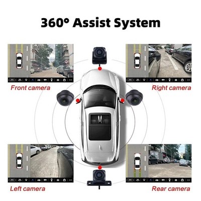 360° Panoramic Camera Car Bird View System 4-Camera Set For Android Radio Player
