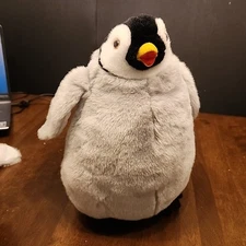 Happy Feet Two Talking Atticus THINKWAY 13" Plush Penguin Sound Working Clean