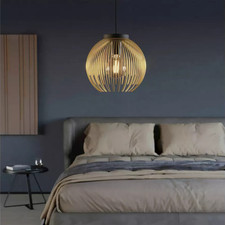 Ceiling Pendant Lamp Light Steel Black & Gold Modern Lounge Decor Hanging Light