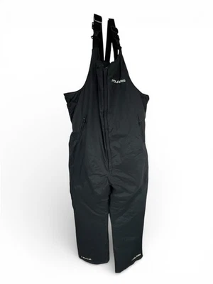 Vintage Polaris Snowmobile Bibs Mens XXL Tall Black Insulated Made In USA - Image 1 of 4