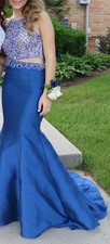Royal blue prom dress size 6 Mermaid style Excellent condition