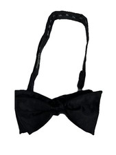 Vintage Brooks Brothers Bow Tie Black Silk
