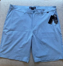 NEW Travis Mathew Beck Golf Short Stretch Waistband 1MM208, Blue, Size 38