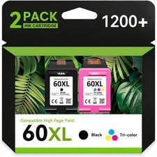 60XL Ink Black Color Cartridge for HP Deskjet F4280 F2430 F4210 Photosmart C4680