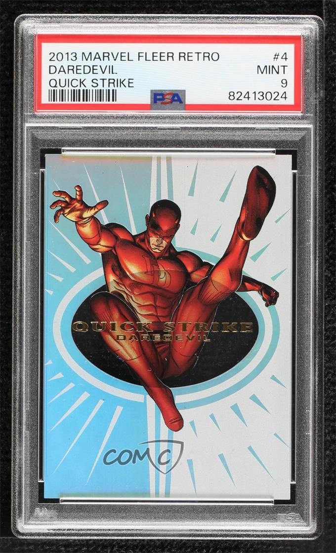 2013 Marvel Fleer Retro Skybox Z Force Quick Strike Daredevil #4 PSA 9 MINT 1md