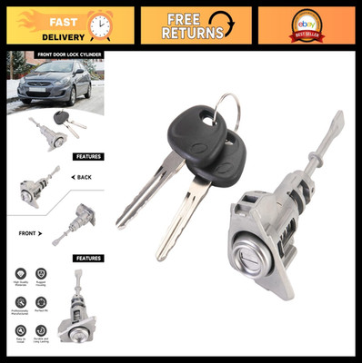 Front Door Lock Cylinder Set with 2 Keys for Hyundai Elantra 2011-2016, Left Sid