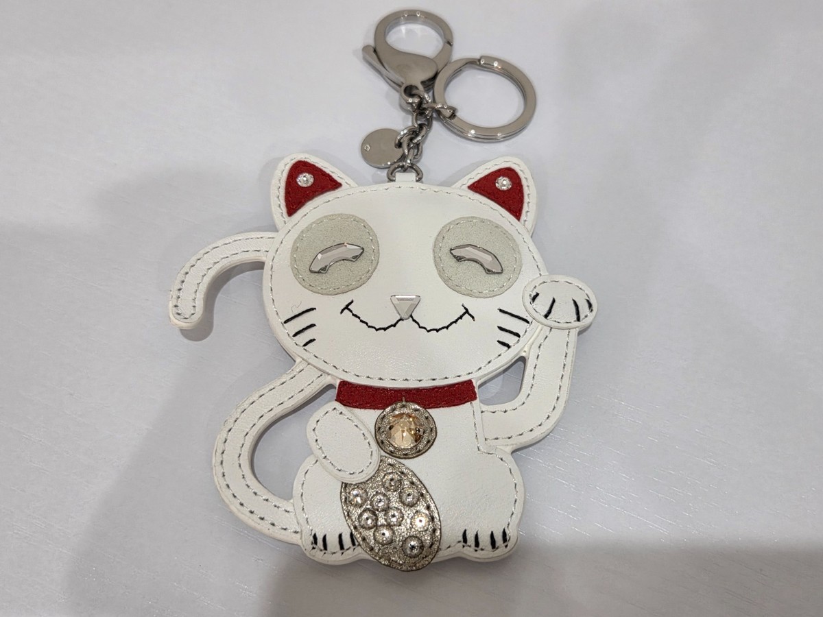 Swarovski Crystal Lucky Cat Bag Charm 5271853 | eBay