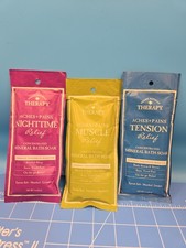 Village Naturals Therapy Nighttime,Muscle,  Tension Mineral Bath Soaks Travel