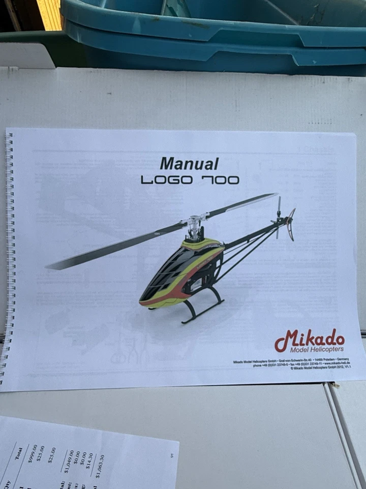 Mikado Logo 700 w/VTX 717 Rotor Blades Combo RC Helicopter Kit New Flybarless - Image 2 of 4