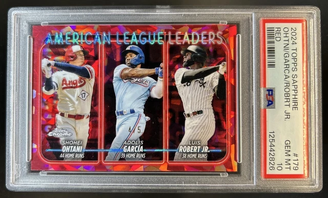 2024 Topps Chrome Sapphire Shohei Ohtani Garcia Luis Robert Jr. Red #/5 PSA 10