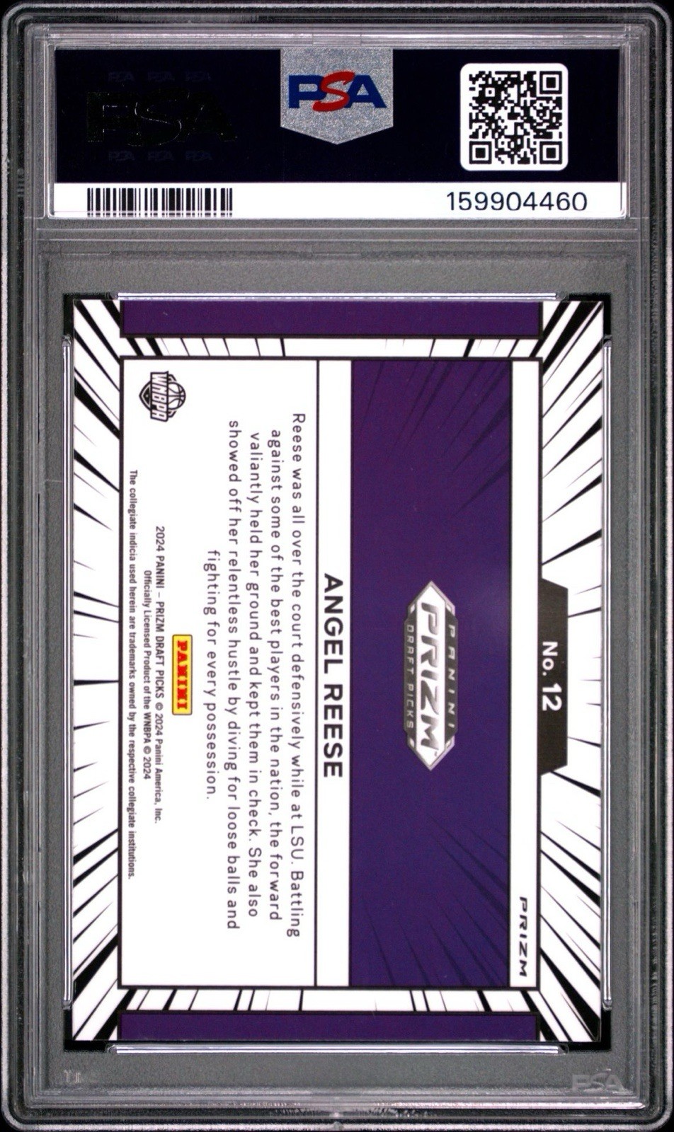 ANGEL REESE~ 2024 Panini Prizm Draft Picks MANGA-SSP🔥PSA 9 Mint - Low Pop view 3