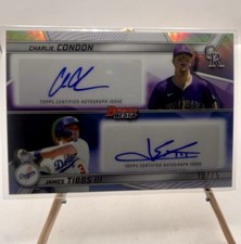 2025 BOWMAN’S BEST ⚾️ DUAL AUTOGRAPHS CHARLIE CONDON, JAMES TIBBS III SP 10/75💎