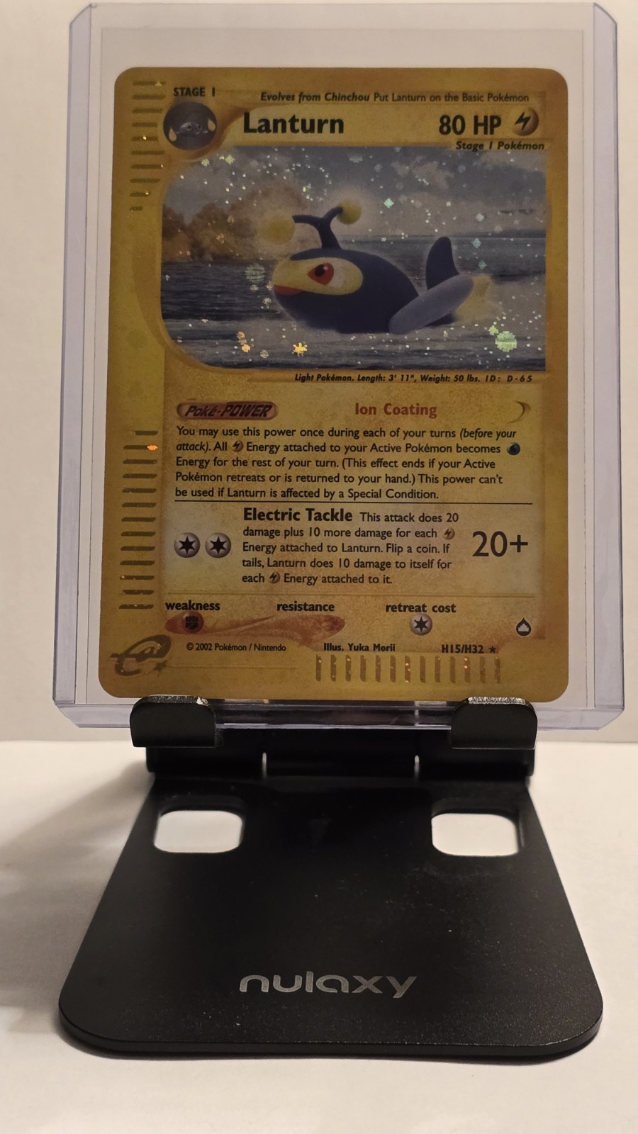 2003 Pokemon Aquapolis #H15/H32 Lanturn Holo With Swirl