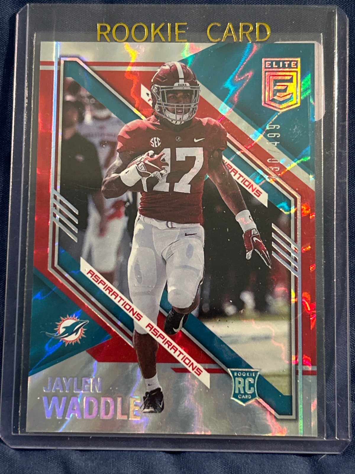 2021 Panini Donruss Elite - Rookies Jaylen Waddle #122 Aspirations /499 (RC)
