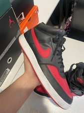 Nike Court Vision Mid Bred Mens 13 Shoes Basketball Red Black Gym DM8682-001