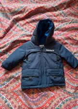Infant Timberland Hooded Puffer Jacket – Blue – Warm Winter Coat – Size 3-6 Mont