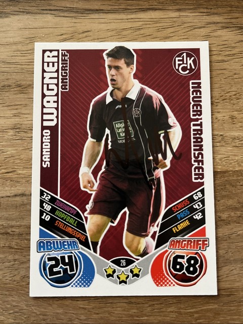 SANDRO WAGNER 🇩🇪 ROOKIE ORIGINAL AUTOGRAMM 1. FC Kaiserslautern TOPPS  PANINI