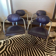 Art Deco Bauhaus Chromecraft Chrome Cantilever Chairs Set of 4 by Kem Weber